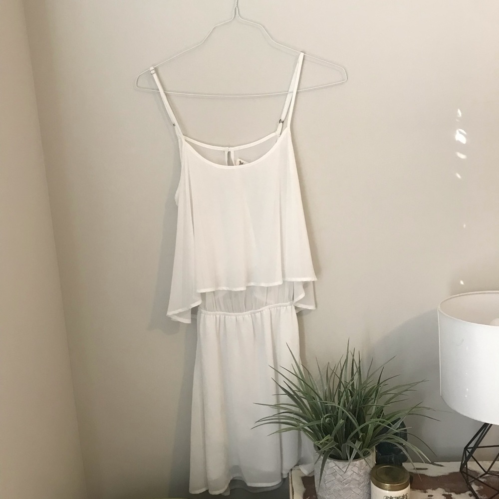 Show Me Your Mumu Dez Drape Dress White Chifton